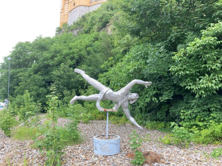 Statue along walking path in Melk