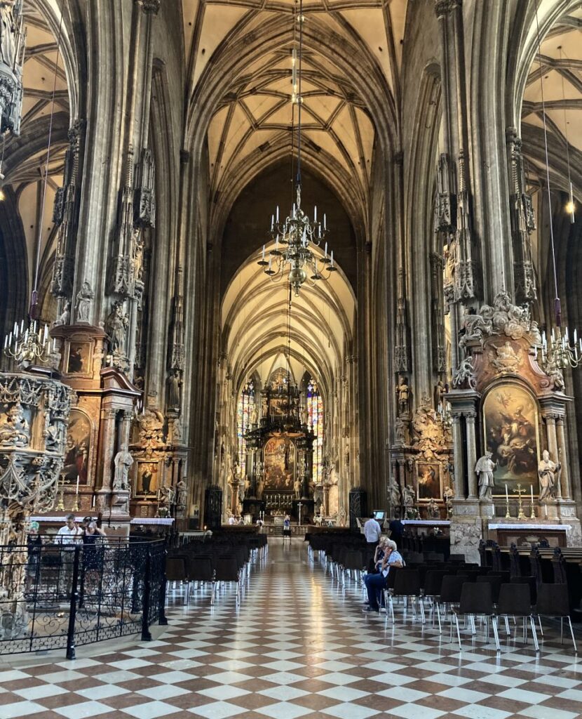 Inside St. Stephen's Cathedral in Vienna